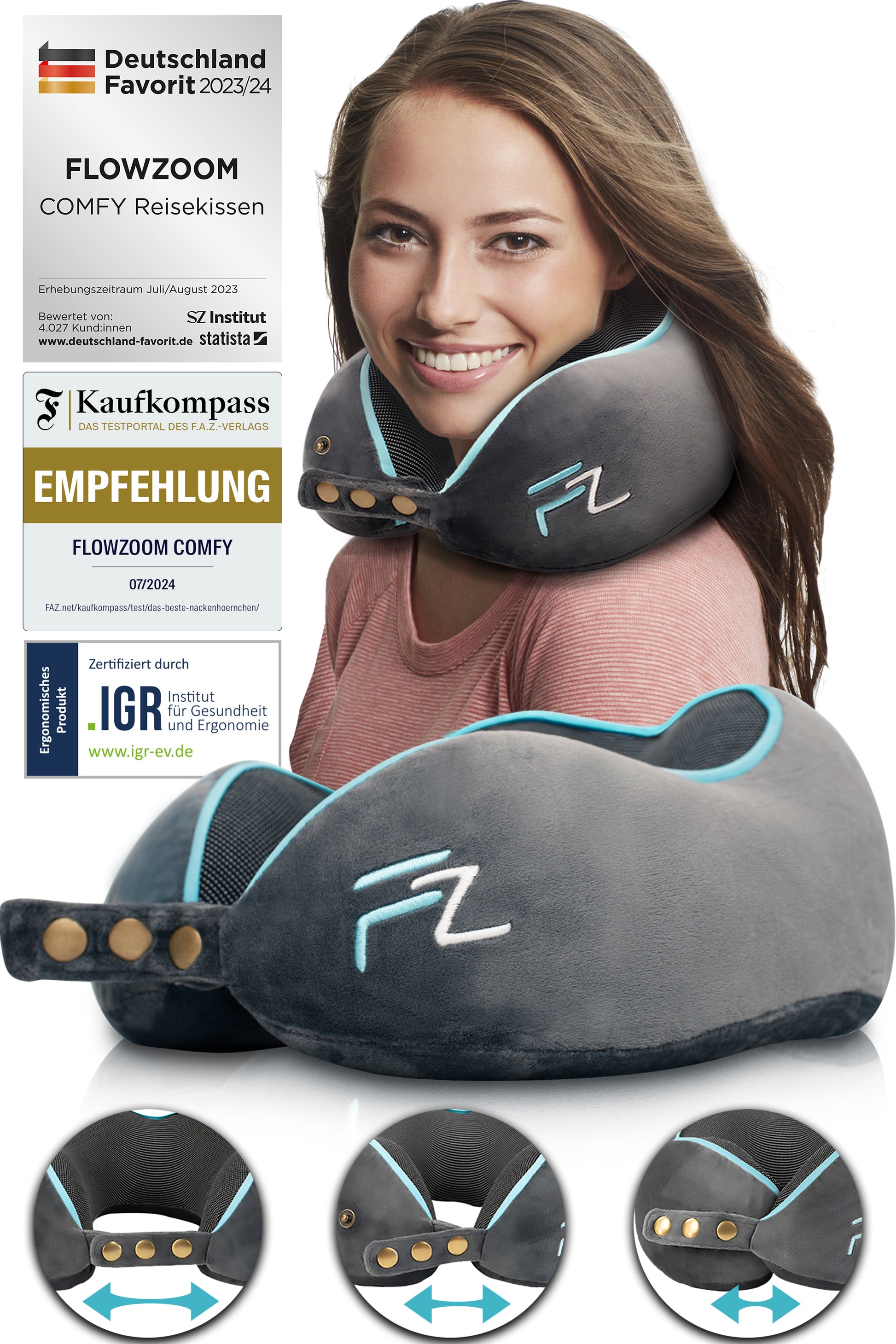 COMFY Reisekissen FLOWZOOM