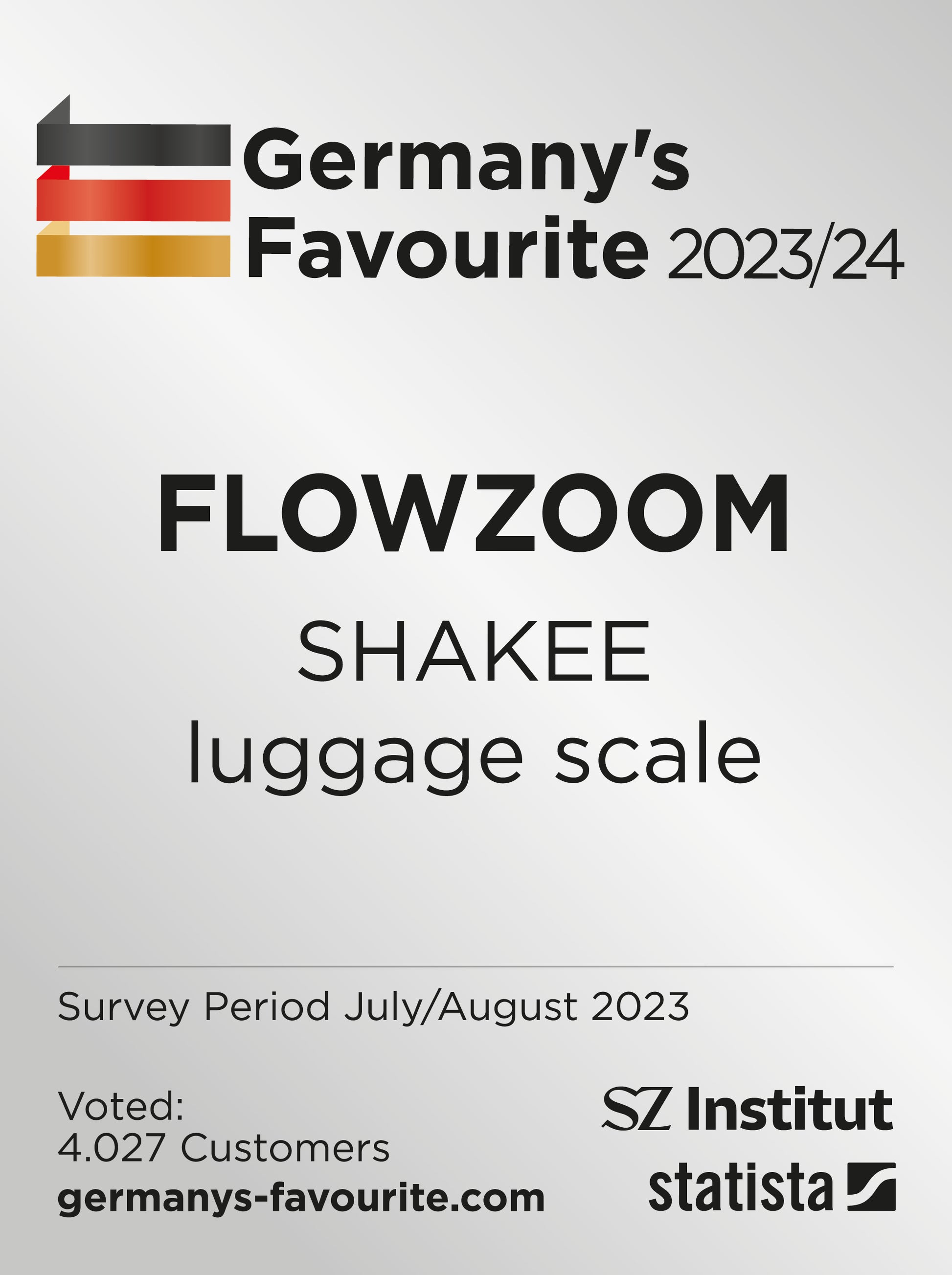 SHAKEE Battery-Free Luggage Scale FLOWZOOM