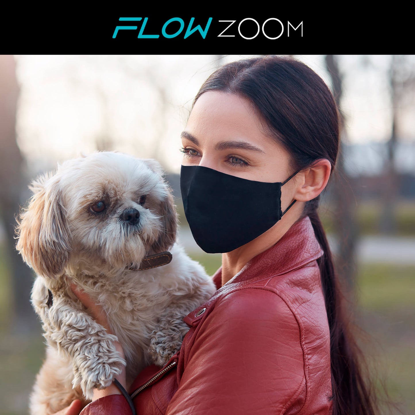 FLOWZOOM Face Mask with Filter Pocket - Soft & Adjustable